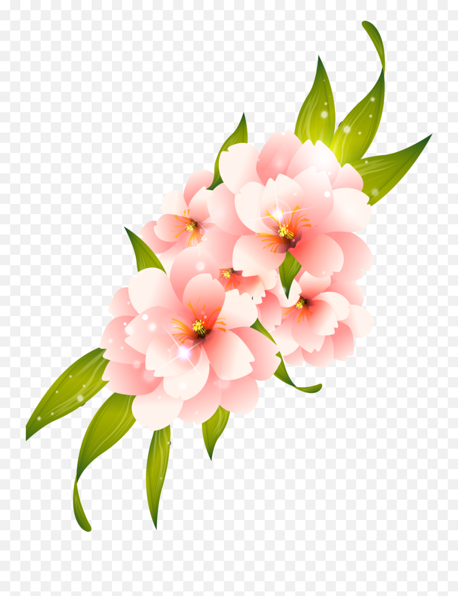Download Pink Flower Vector Png - Psd Flower Vector Png,Flower Vector Png