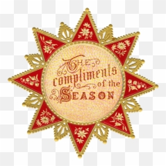 Whimsy - Gold Vintage Victorian Christmas Clip png