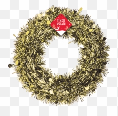 Christmas Tinsel Wreath 28cm - Christmas Day Full Size Png Sign,Tinsel Png