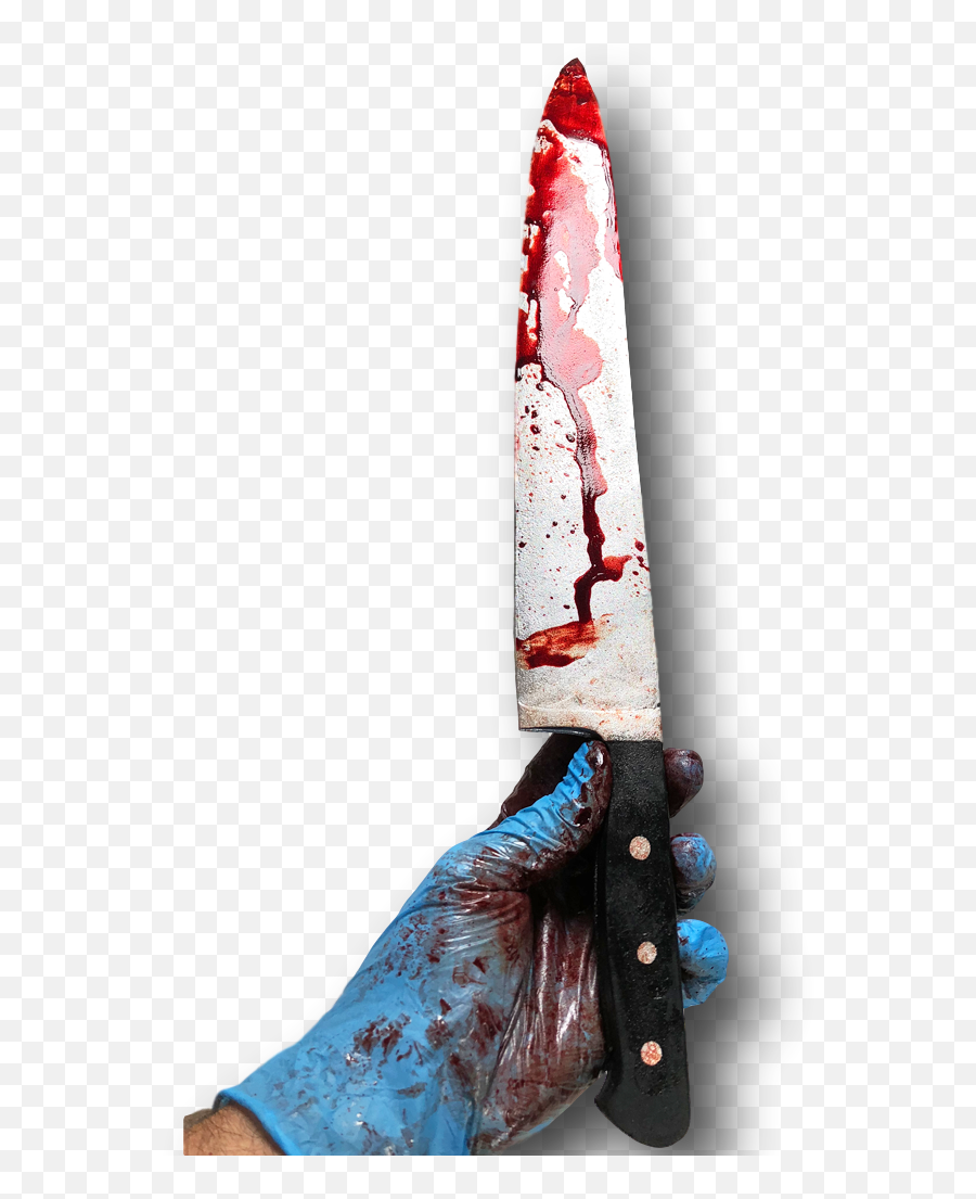 Fake Bloody Myers Kitchen Knife Weapon Halloween Costume Pu - Hunting Knife Png,Bloody Knife Transparent