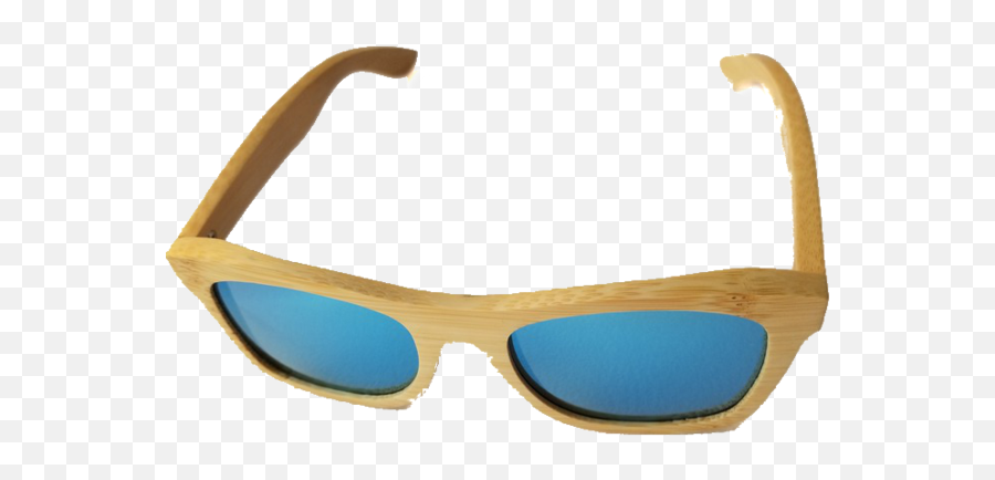 Turt Sunglasses Deep Sea Blue Bamboo Natural - Bamboo Sunglasses Transparent Background Png,Sunglasses Transparent Background