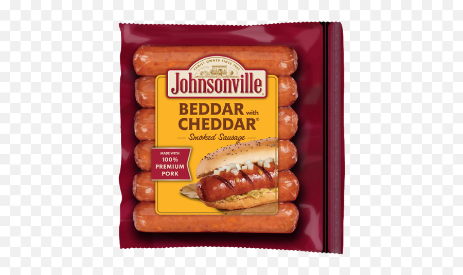 Beddar With Cheddar Smoked Sausage Links - Johnsonville Beddar Cheddar Png,Cheddar Png