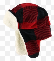 Red Plaid Bomber Hat Super Soft Ma Png Ushanka