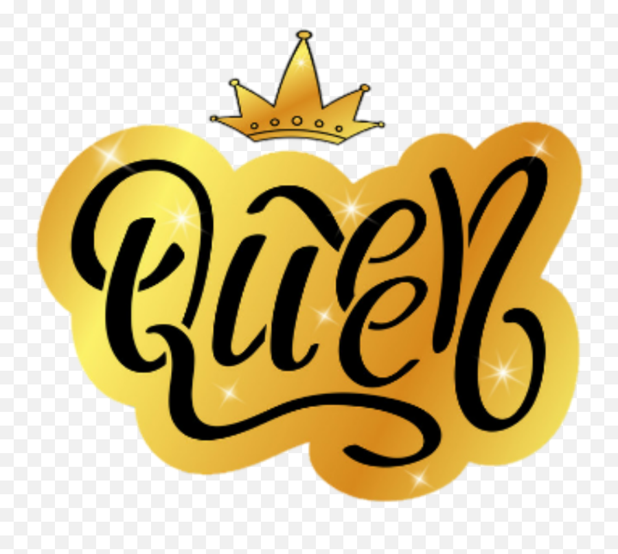 Queen Royalty Gold Crown Sticker - Reina Queen Dibujos De Coronas Png,Gold Crown Logo