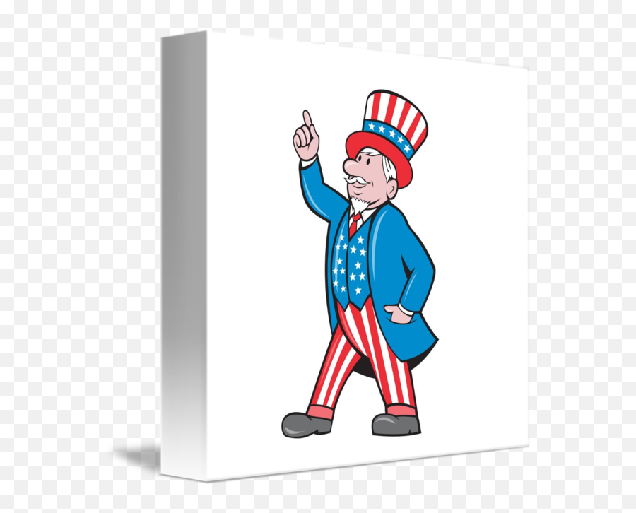 Uncle Sam American Pointing Up Cartoon By Aloysius Patrimonio - Uncle Sam Cartoon Drawing Png,Uncle Sam Hat Png