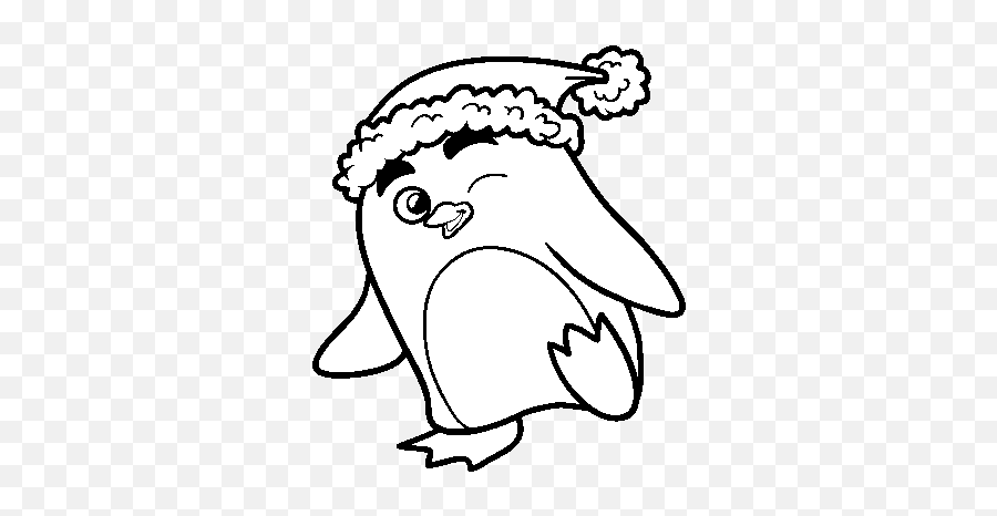 Navidad Para Colorear - Dibujos De Pinguinos De Navidad Para Colorear Png,Gorro De Navidad Png