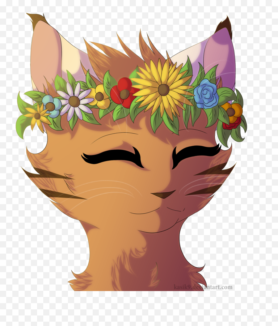 Flower Crowns Are Pretty By Kasik9 - D8w38lb Flower Crown Cat Flower Crown Art Png,Snapchat Flower Crown Png