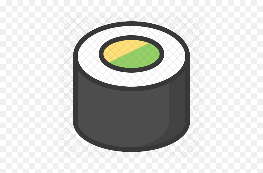 Sushi Roll Icon Of Colored Outline - Dot Png,Sushi Roll Png