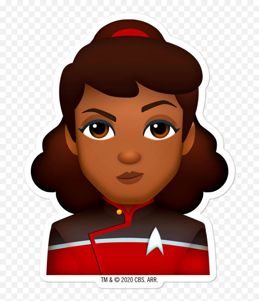 Star Trek Lower Decks Mariner Emoji Die Cut Sticker - Mariner Star Trek Lower Decks Png,Star Emoji Transparent