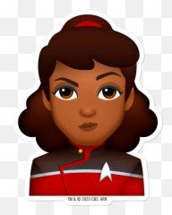 Star Trek Lower Decks Mariner Emoji Die Cut Sticker - Png