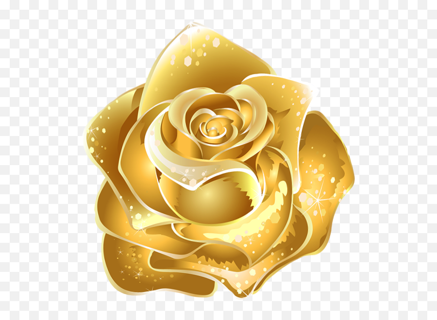 Download Beautiful Gold Rose Decor Png Image For Free - Gold Flowers Png,Rose Png Hd