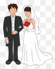 Wedding - Bride And Groom Clipart Free Download Transparent Traditional Japanese Wedding Clipart Png,Wedding Veil Png