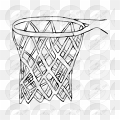 Basketball Hoop Outline For Classroom Therapy Use - Great Rim png