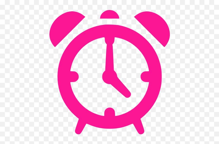 Deep Pink Alarm Clock Icon - Navy Blue Clock Icon Png,Pink Clock Icon