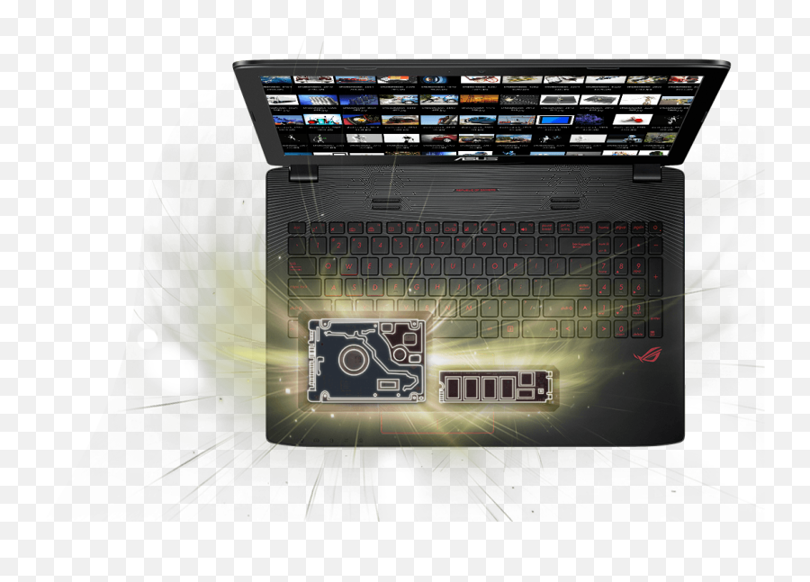 Asus Zx50v Gaming Laptop - Games Of Things Motherboard Asus Rog Gl552jx Png,Asus Rog Laptop Keyboard Icon Meanings
