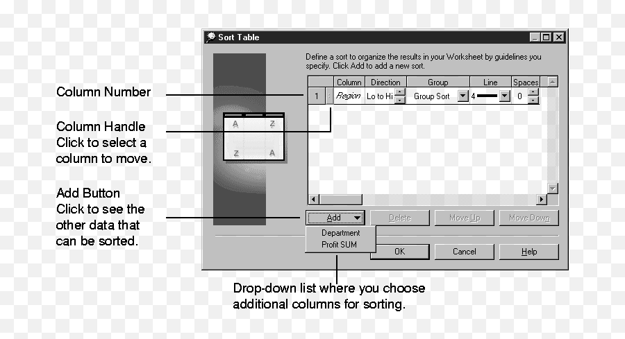 Pivoting Drilling And Sorting Data - Vertical Png,Sort Column Icon