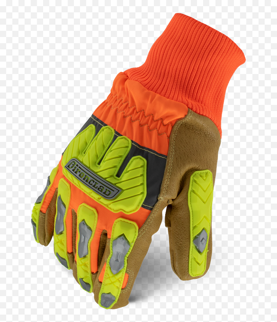 Ironclad Command Cold Weather Insulated Leather Cut Resistant Gloves Hi - Viz Hi Vis Winter Gloves Png,Icon Insulated Canvas Pants Review