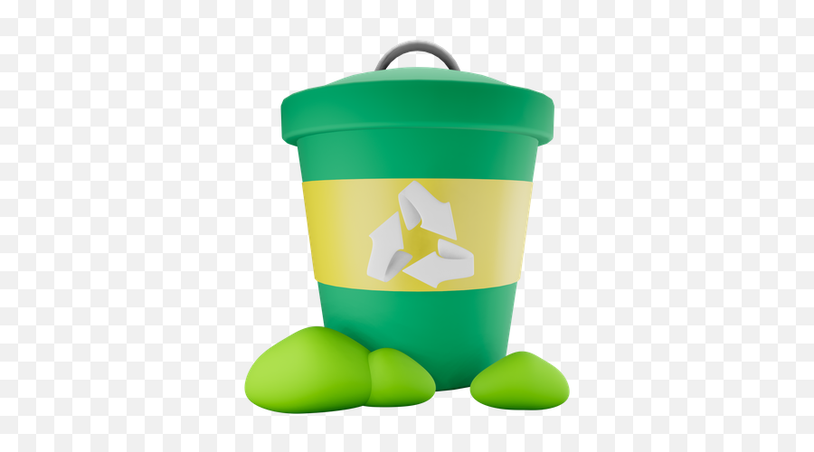Recycle Bin Icon - Download In Colored Outline Style Lid Png,Icon Of Hand Over Trash Can On Food