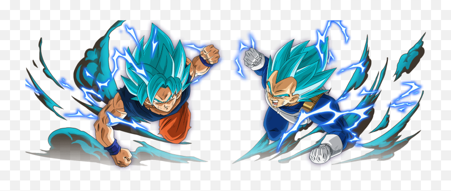 Download Goku Y Vegeta Son Dbz Characters Dragon - Ssgss Goku And Vegeta Png,Dbz Transparent