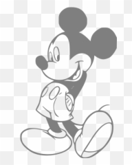 Gray Mickey Mouse 25 Icon - Free Gray Mickey Mouse Icons White Cartoon Wall Painting Png,Minnie Icon