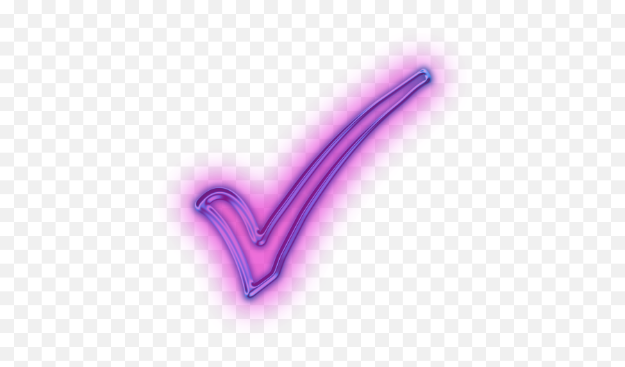 Neon Checkmark Symbol Check Purple - Check Mark Clip Art Png,Check Mark Symbol Png