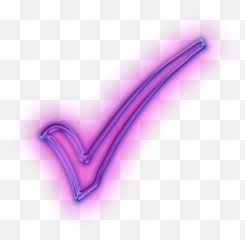 Neon Checkmark Symbol Purple - Check Mark Clip Art png