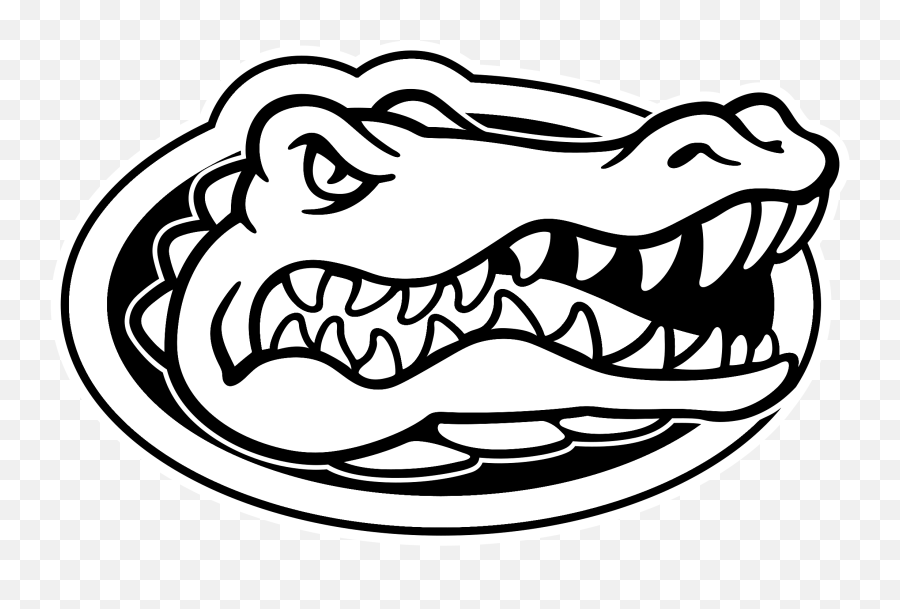 Black And White Gator Logo - Florida Gators Logo Png,Florida Gators Png