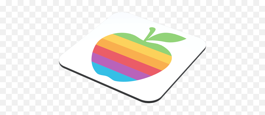 Colourful Apple Coaster - Just Stickers Graphic Design Png,Apple Logo Sticker