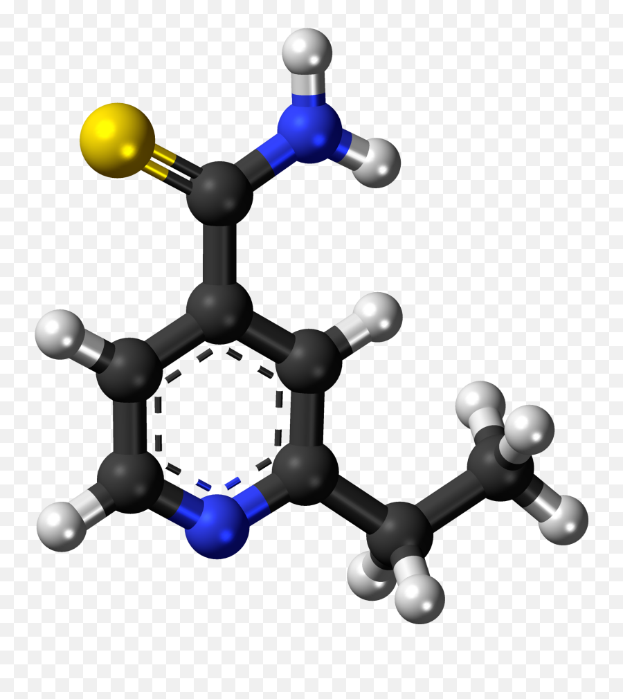 Fileethionamide 3d Ballpng - Wikimedia Commons Toluene Structure Png,Nami Png