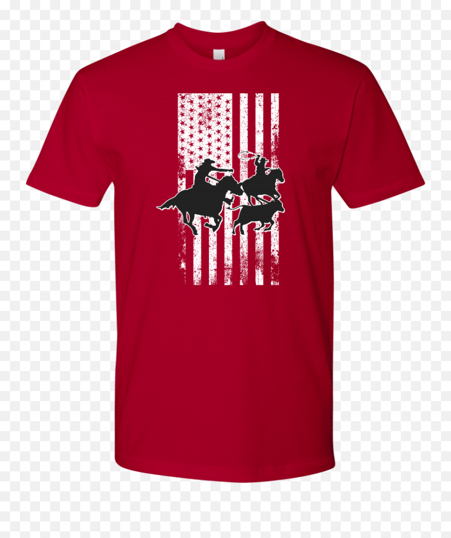 Team Roping Distressed American Flag - Osaka 8 T Shirt Png,Distressed American Flag Png