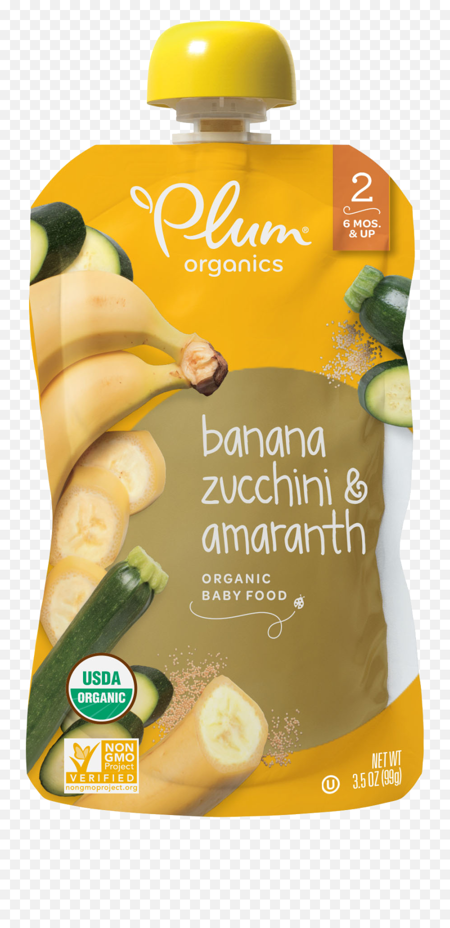 Banana Zucchini U0026 Amaranth - Organic Baby Food Pouches Png,Zucchini Png