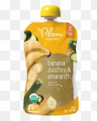Banana Zucchini U0026 Amaranth - Organic Baby Food Pouches Png,Zucchini Png
