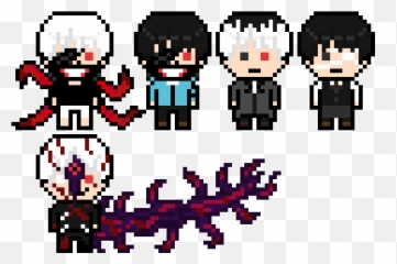 Kaneki Ken Danganronpa Pixel Arts - Tokyo Ghoul png