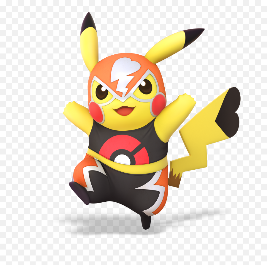 Download Pikachu Libre Variation As She Appears In Super - Super Smash Bros Ultimate Pikachu Skins Png,Pikachu Transparent Background