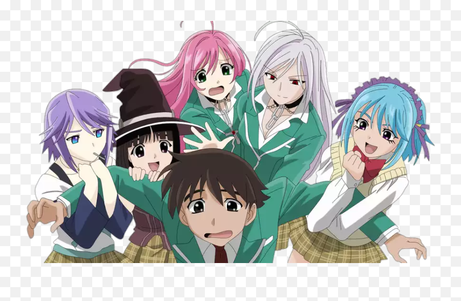 Why Are There So Many Harem - Style Anime Where The Main Guy Rosario To Vampire Ss2 Png,Anime Guy Png