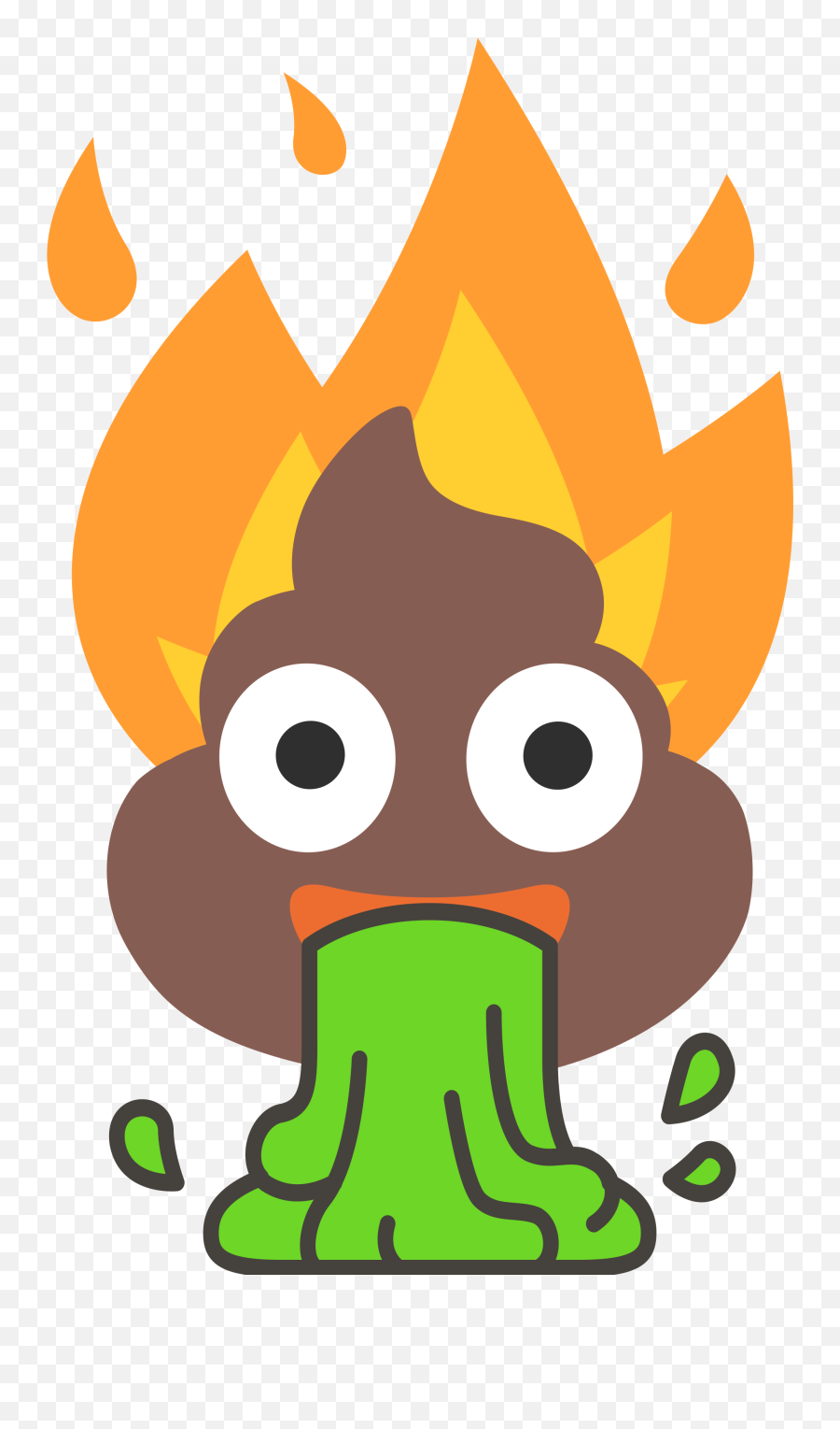 Download Flaming Poop Vomit Emoji - Fire Emoji With Glasses Fire Emoji Transparent Png,Glasses Emoji Png