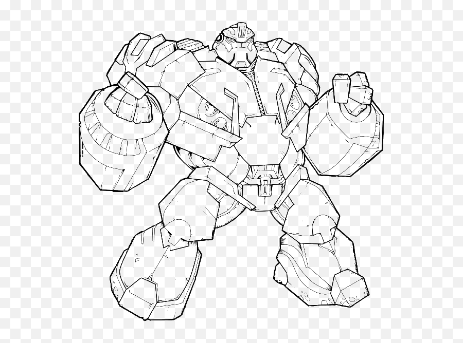 Transformer Turns Into A Big And Strong - Transformer Coloring Pages Strong Arm Png,Strong Arm Png