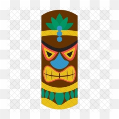 Hawaiian Mask Icon Of Flat Style - Tiki png