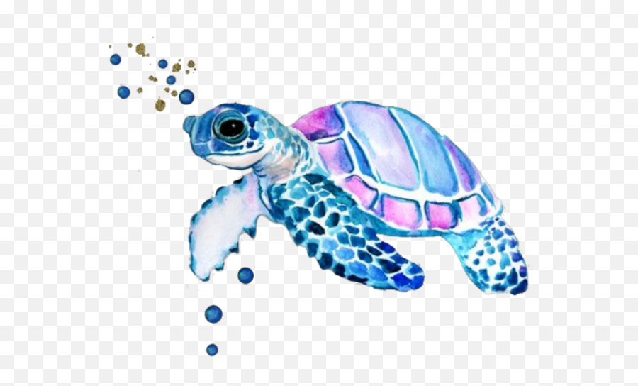 Watercolor Sea Turtle Tattoo - Sea Turtle Tattoo Watercolor Png,Turtle Transparent