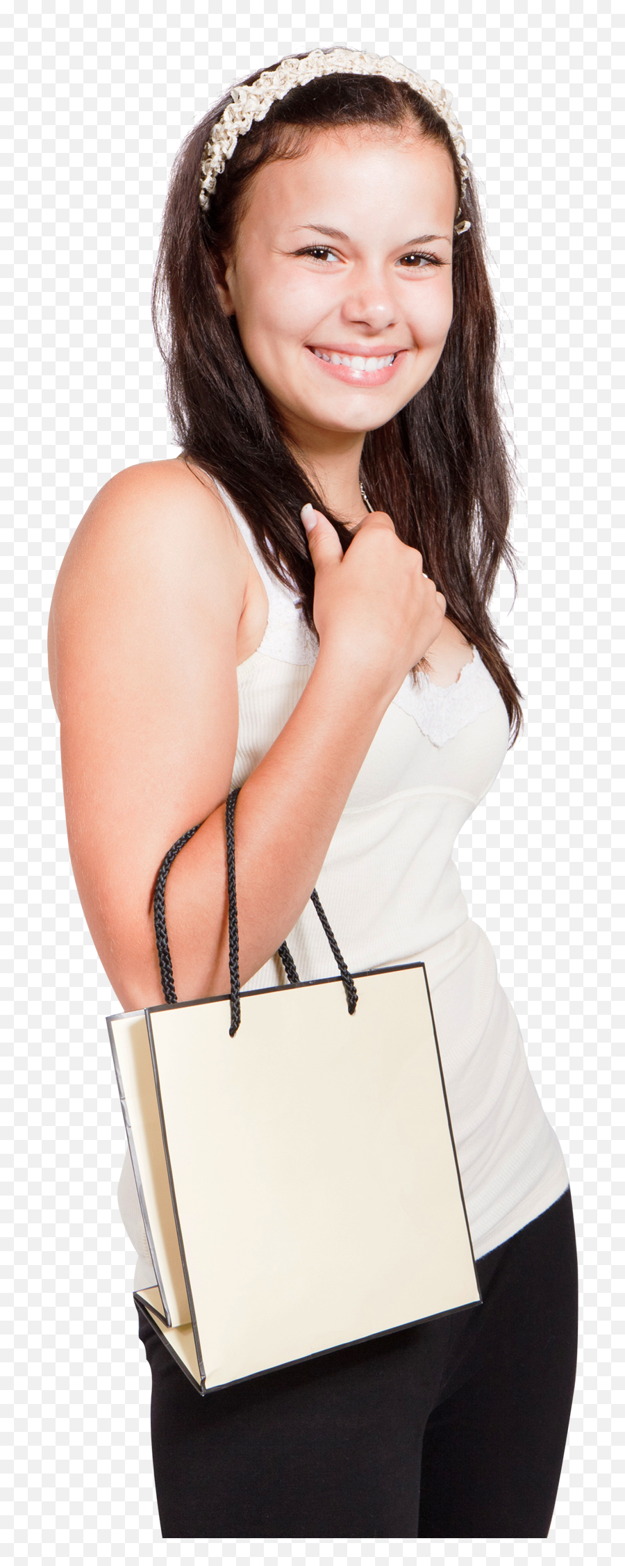 Girl Holding Shopping Bag Png Image - Bag,Purse Png