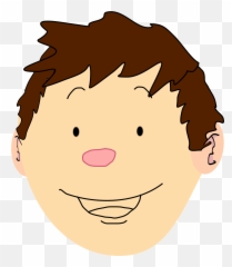 Download Brown Hair Clipart Boy Head - Face png