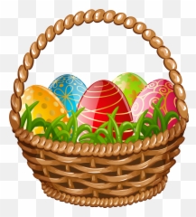 Easter Egg Basket Clipart Png