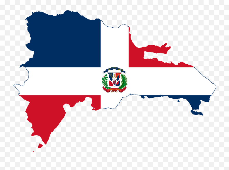 Flag Map Of The Dominican Republic - Dominican Republic Flag Country Png,Dominican Flag Png