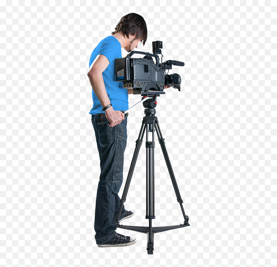 Cameraman - Camera Man White Background Png,Cameraman Png