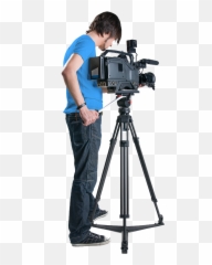 Cameraman - Camera Man White Background Png,Cameraman Png