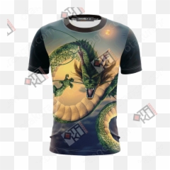 Dragon Ball Z - Shenron Unisex 3d Tshirt Otakuranger Dragon Ball Z Backgrounds Png,Shenron Png