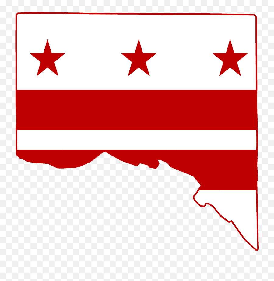 Flag Map Of Washington Dc - Vector Washington Dc Flag Png,Dc Png