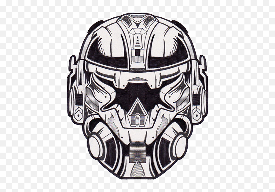Titanfall Trooper - Titanfall Pilot Helmet Drawing Png,Titanfall Png