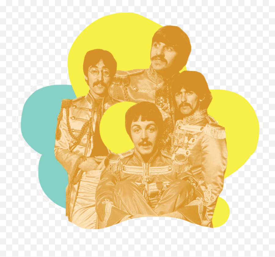 Beatles To Bts - Orangereacts2 Beatles Lonely Hearts Club Band Painting 1967 Black And White Png,Menudo Png