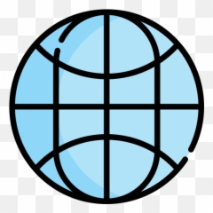 Globe Grid - Airplane World Icon Transparent Background png